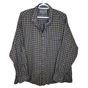 Vintage 90s Bay Area Traders Green Purple Plaid Button Down Men's XXL Unisex